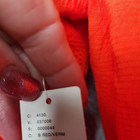 ANTHROPOLOGIE Women's Medium MAEVE Red Orange NWT Sweetheart Mini Dress - Picture 7 of 16